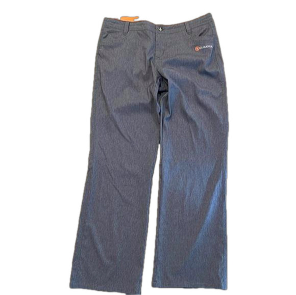 Cloudveil M wide leg light grey heathered pants with pockets and front zip - Picture 2 of 9